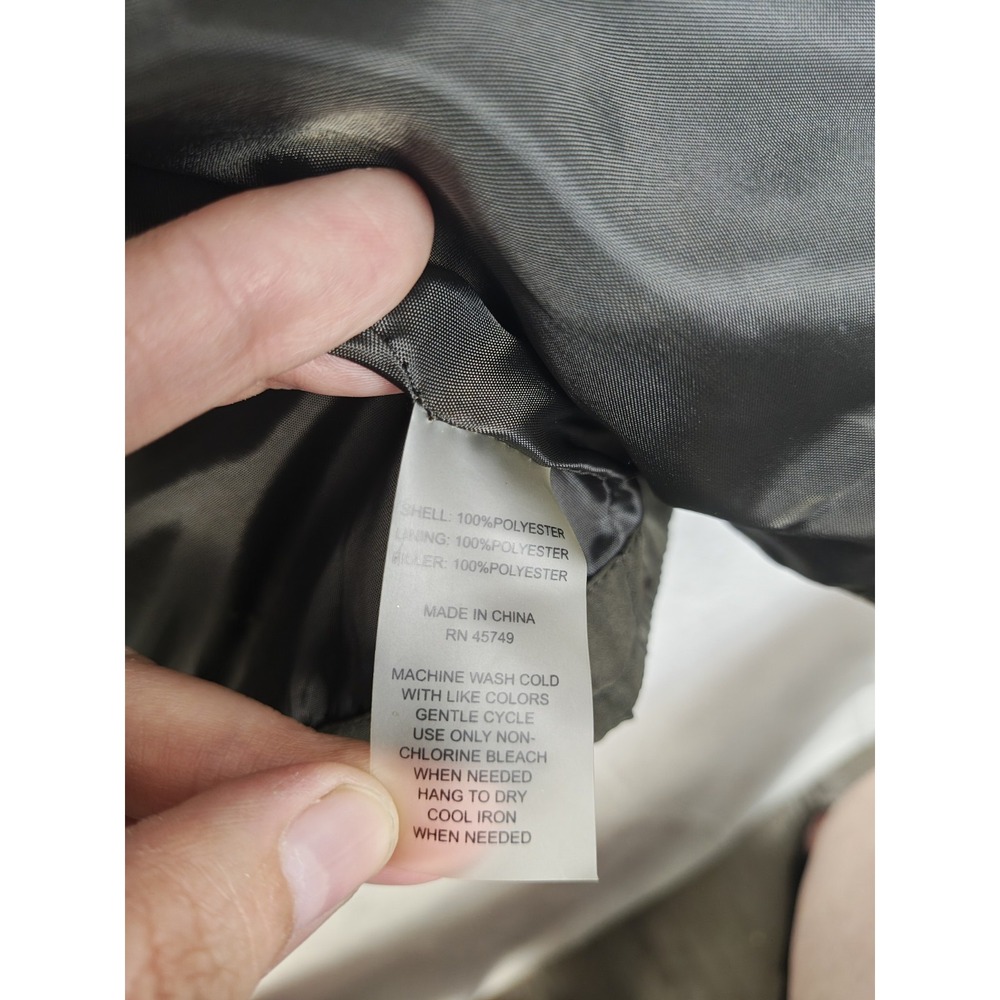 Activology Women's Large Olive Green Quilted Vest Fleece Collar Zip Pockets - Picture 7 of 10